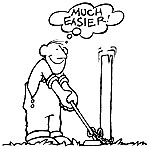 Reader Roger Holinaty recommends using chains and a crowbar to help with removing fence posts.